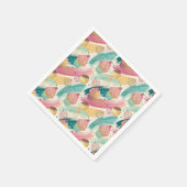 Festliches Cupcake & Brushstroke Celebration Patte Serviette (Ecke)