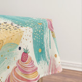 Festliches Cupcake & Brushstroke Celebration Patte Tischdecke (Beispiel)