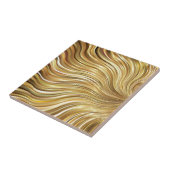 Festliches elegantes Goldabstrakte flüssige Fliese (Seite)