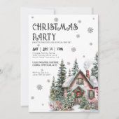 Festliches elegantes Winterweihnachtsfest Einladung (Vorderseite)