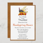 Festliches Erntedank Einladung (Vorne/Hinten)