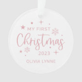 Festliches erstes Weihnachtsfest-Foto Ornament (Vorderseite)