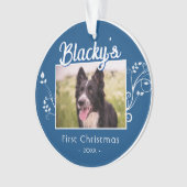 Festliches erstes Weihnachtslied Welppy Foliage Bl Ornament (Vorderseite)