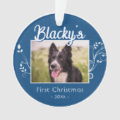 Festliches erstes Weihnachtslied Welppy Foliage Bl Ornament (Vorderseite)