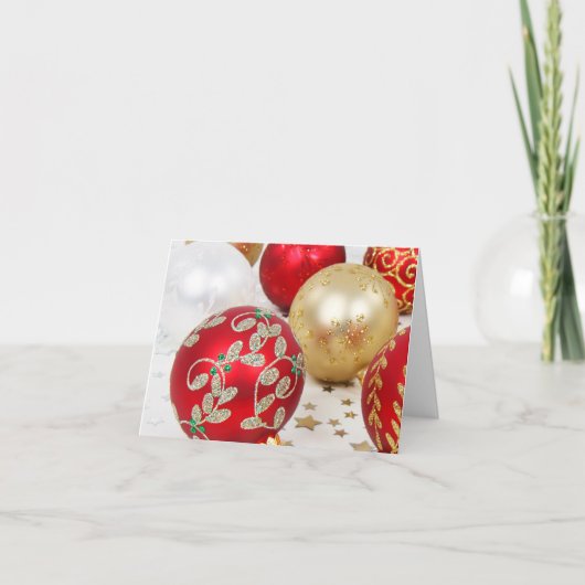 Festliches Feiertags-Weihnachten verziert Feiertagskarte (Vorderseite)