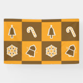 Festliches Feiertagsraster-Muster Banner (Horizontal)