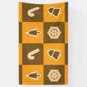 Festliches Feiertagsraster-Muster Banner (Vertikal)