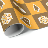 Festliches Feiertagsraster-Muster Geschenkpapier (Rolleneckpunkt)
