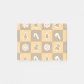 Festliches Feiertagsraster-Muster Post-it Klebezettel (Vorderseite)