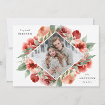 Festliches Floral | Weihnachtsfotokarte