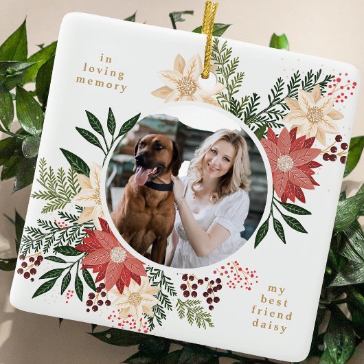 festliches, florales und modernes Weihnachtsfest F Keramikornament