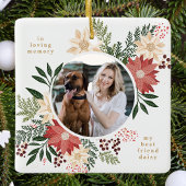 festliches, florales und modernes Weihnachtsfest F Keramikornament