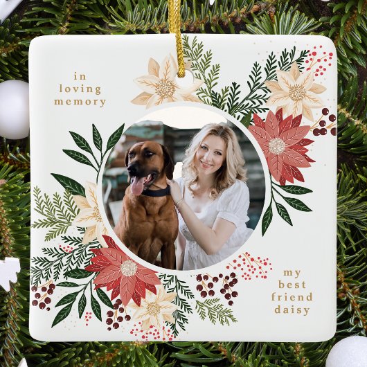 festliches, florales und modernes Weihnachtsfest F Keramikornament