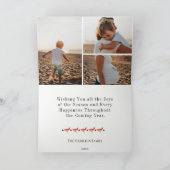 Festliches Folklorekunst Foto Feiertagskarte (Innenseite)