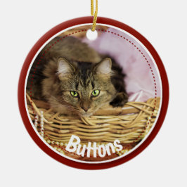 Festliches Foto für Haustiere 2021 Weihnachten Keramik Ornament