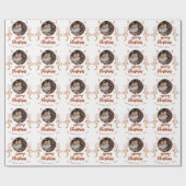 Festliches Foto Red Foliage Frohe Weihnachten Geschenkpapier (Flach)