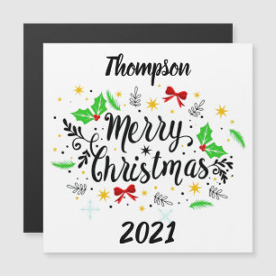 Festliches Frohe Weihnachten   Magneteinladung