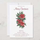 Festliches Frohe Weihnachts-Party Einladung (Vorderseite)