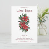 Festliches Frohe Weihnachts-Party Einladung (Stehend Vorderseite)