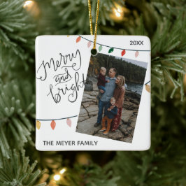 Festliches fröhliches und helles Weihnachtslicht F Keramikornament