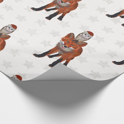 FESTLICHES FUCHS u. EULE Packpapier (Ecke)