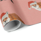 FESTLICHES FUCHSROSA Geschenkpapier (Rolleneckpunkt)