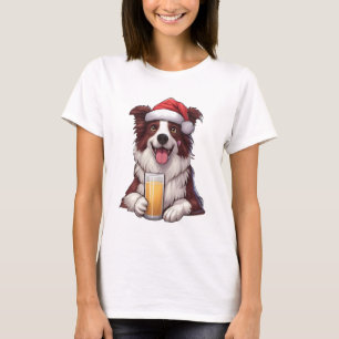 Festliches Furry Grin Border Collis Weihnachtslied T-Shirt