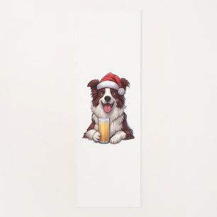 Festliches Furry Grin Border Collis Weihnachtslied Yogamatte