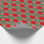 Festliches geometrisches Muster: Roter und grüner Geschenkpapier (Ecke)