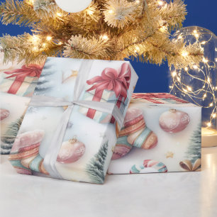 Festliches Geschenkpapier mit feiertagsbezogenen D