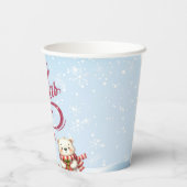 Festliches Geschirr I Elf, Pinguin und Polar Bear Pappbecher (Rückseite)