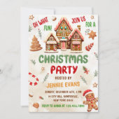 Festliches Gingerbrett Weihnachts-Party Einladung (Vorderseite)
