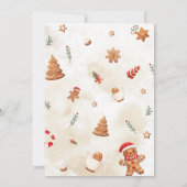 Festliches Gingerbrett Weihnachts-Party Einladung (Rückseite)