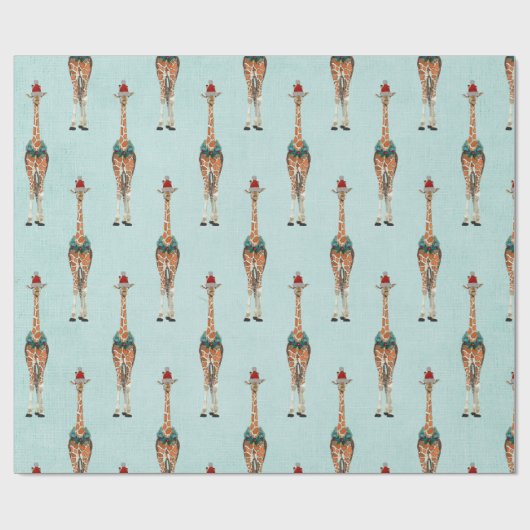 FESTLICHES GIRAFFE Packpapier (Flach)