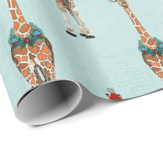 FESTLICHES GIRAFFE Packpapier (Rolleneckpunkt)