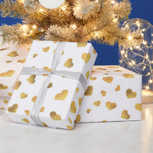 Festliches Gold-Konfetti-Herzen-Geschenk