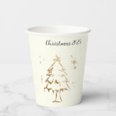 Festliches Goldenes Party Pappbecher (Rückseite)