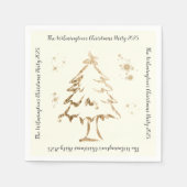 Festliches Goldenes Party Serviette (Vorderseite)