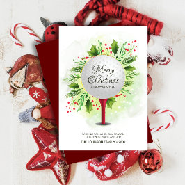 Festliches Golf T-Shirt Shot Christmas Greenerie Feiertagskarte