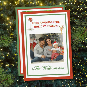 * Festliches Golf-Thema Zwei Foto Weihnachten