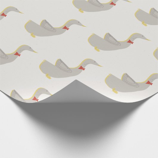 Festliches graues Gans-Packpapier Geschenkpapier (Ecke)