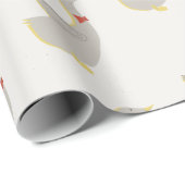 Festliches graues Gans-Packpapier Geschenkpapier (Rolleneckpunkt)