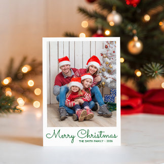 Festliches Grün Frohe Weihnachten mit Foto