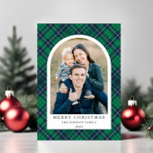 Festliches Grün Kariertes Foto Weihnachten