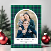 Festliches Grün Kariertes Foto Weihnachten