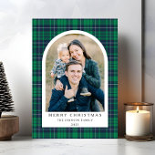 Festliches Grün Kariertes Foto Weihnachten