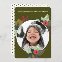 Festliches grünes botanisches Foto Weihnachten