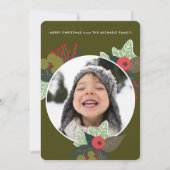 Festliches grünes botanisches Foto Weihnachten (Vorderseite)