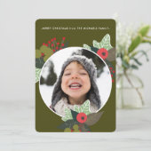 Festliches grünes botanisches Foto Weihnachten (Stehend Vorderseite)