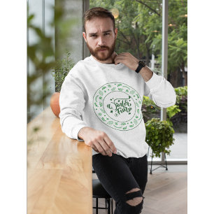Festliches grünes florales Design Winter-Themen-Be Sweatshirt